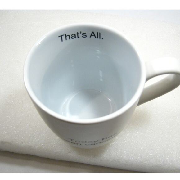 Thoughtful That's All White 16oz Coffee Mug Start Your Day with Motivation - Picture 3 of 4